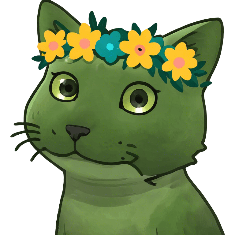 cat like a flower  emoji