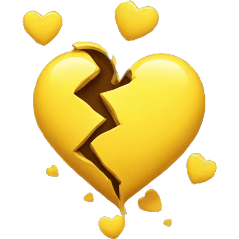 Yellow heart break  emoji