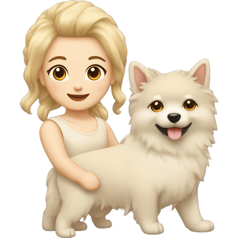 Humanize cream color spitz like wife emoji