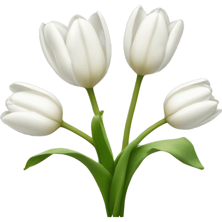 White tulips  emoji