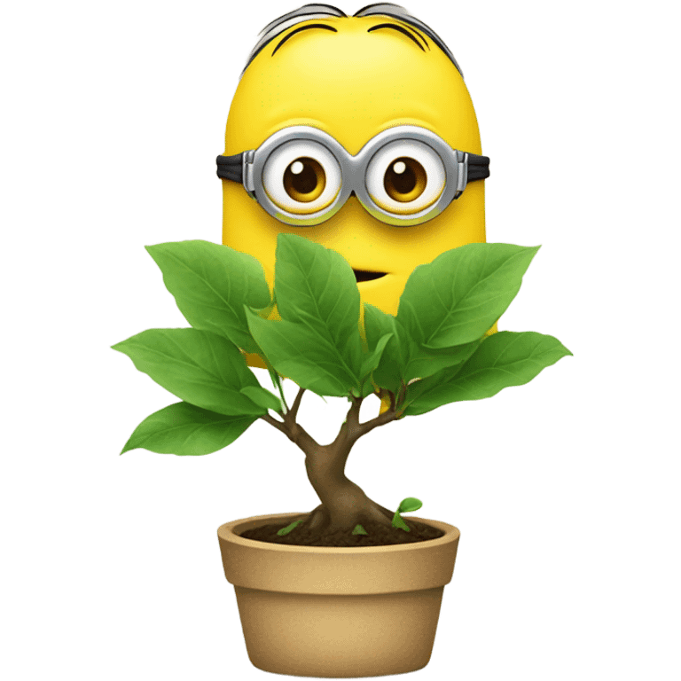 minion with tree emoji