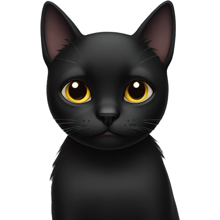 black cat sad face emoji