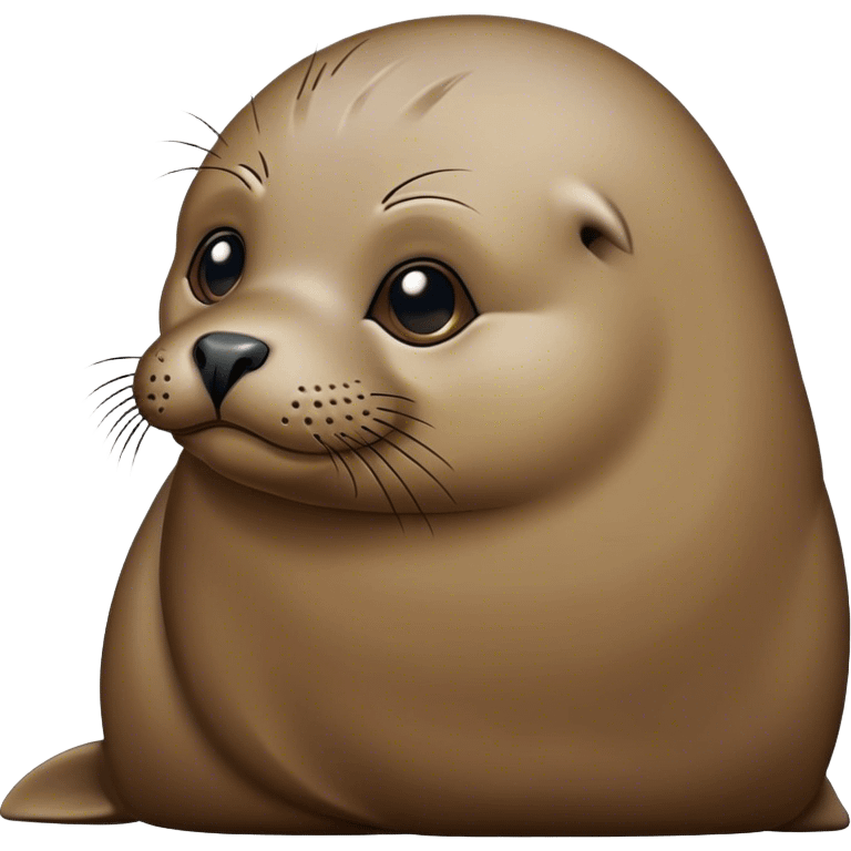 Seal Looking back with side eyes looking guilty emoji