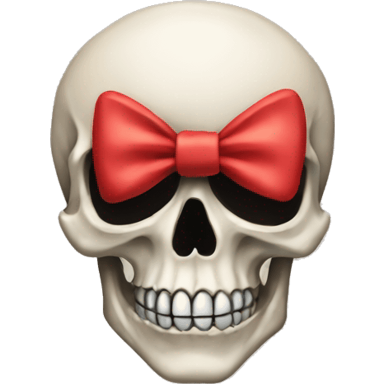 Skull with bow emoji