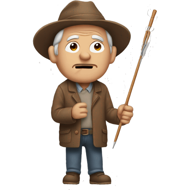 old man holding rusty needle emoji