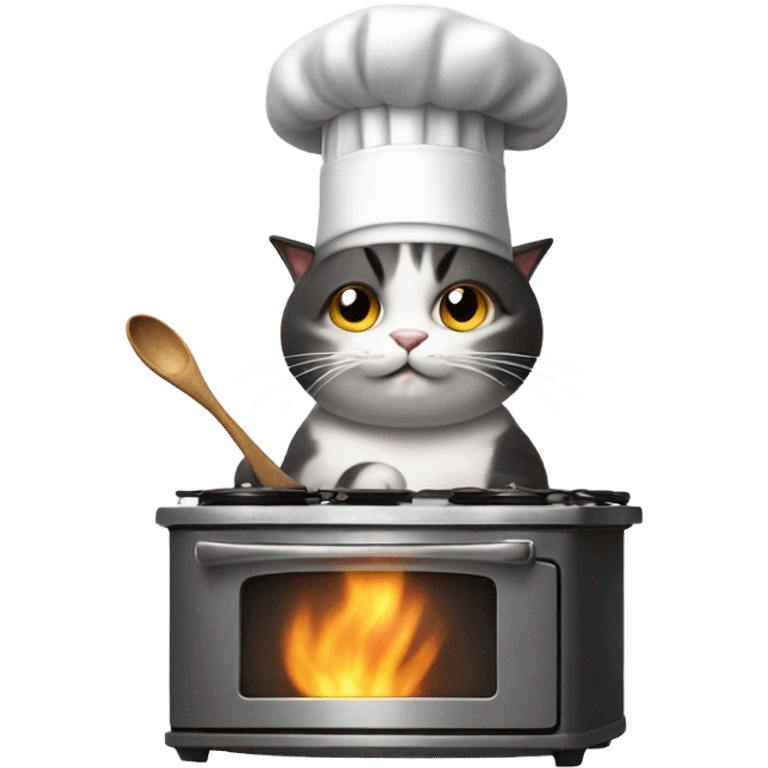 Cat chef emoji