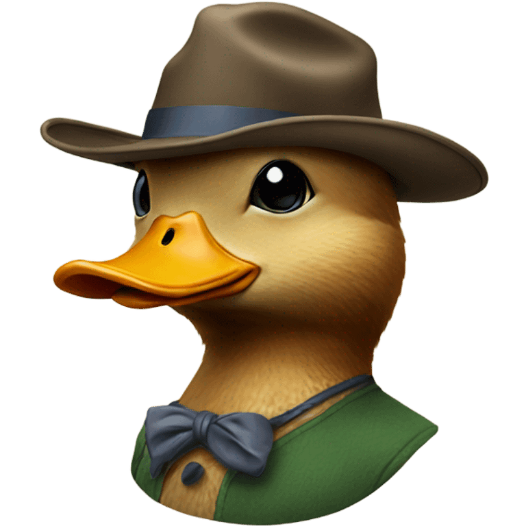 duck wearing hat emoji