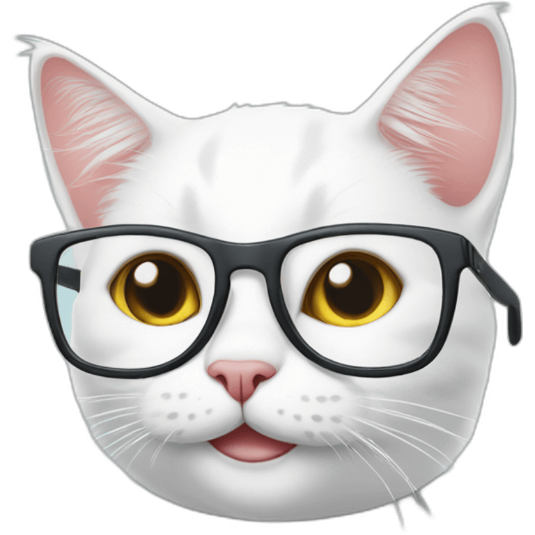 smilling-white-cat-with-glasses emoji