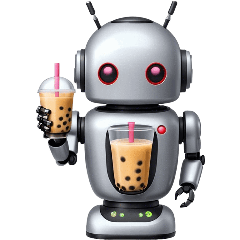 Boba tea robot emoji