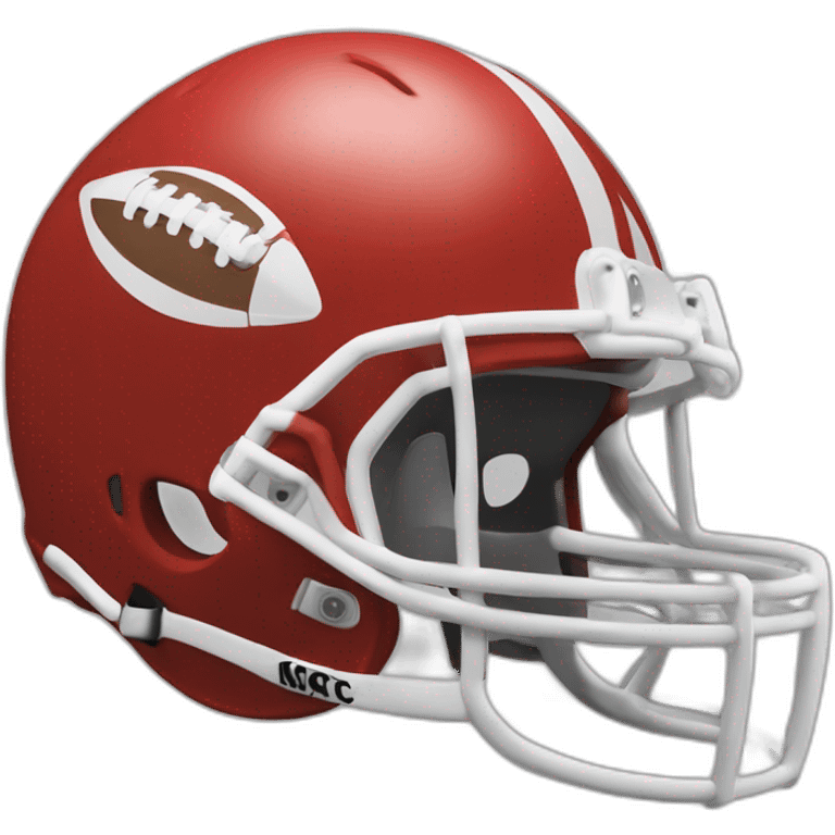 american football helmet with the letters smc emoji