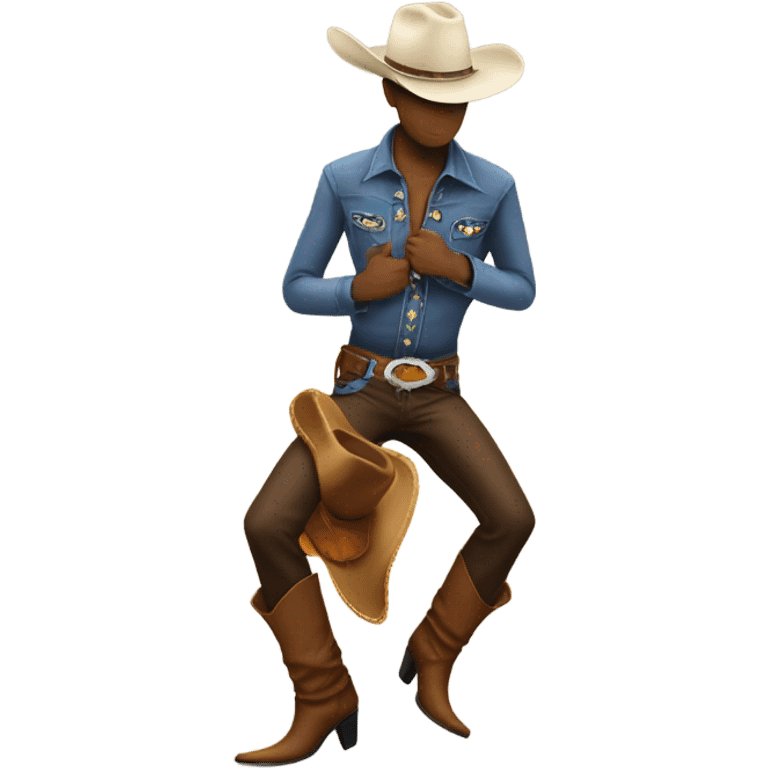 Cowboy in a heels emoji