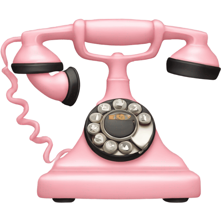 light pink Vintage Phone  emoji