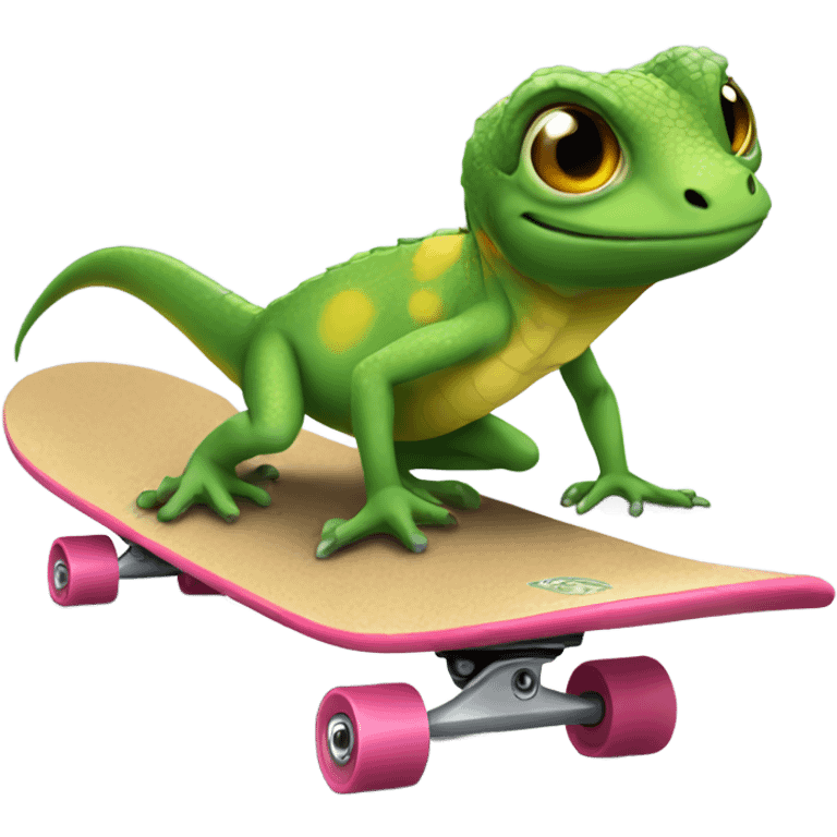 Lizard on a skateboard emoji