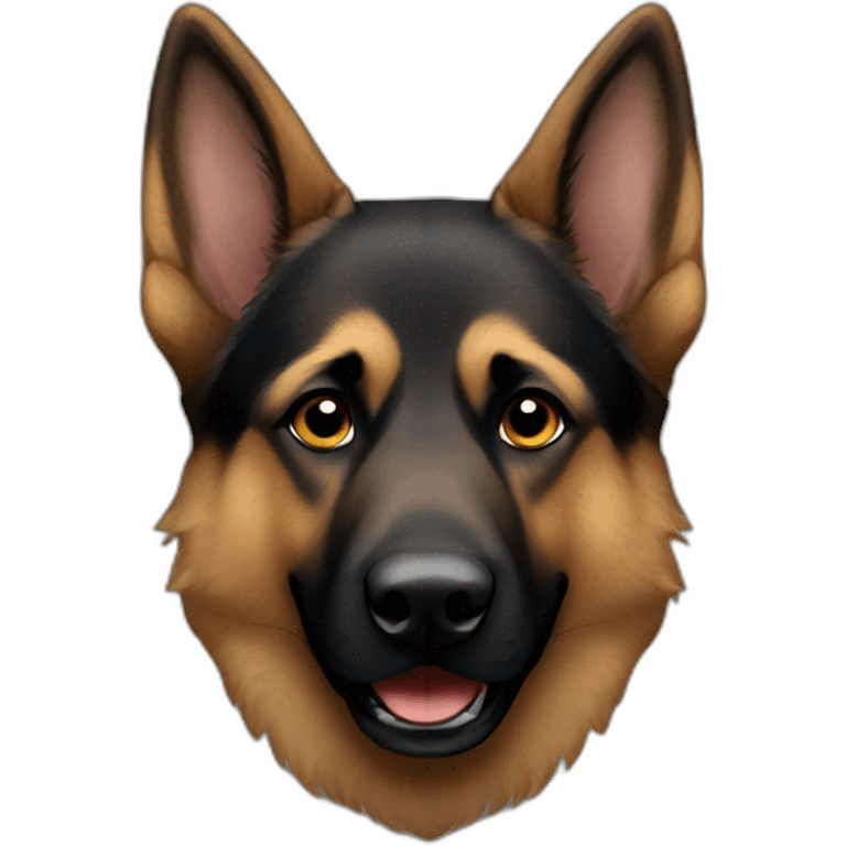 mostly dark German Shepherd emoji