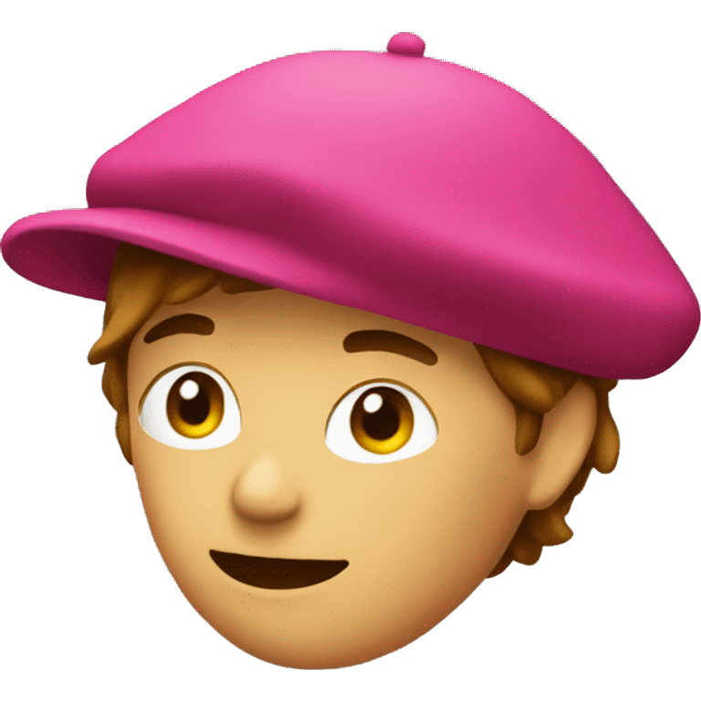 One-Raspberry colored beret hat not on a person emoji