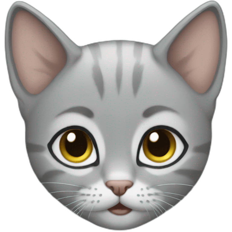 Grey hair kitten emoji