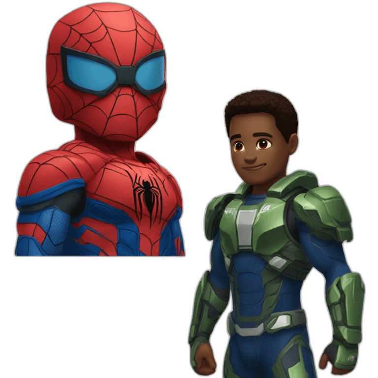 Halo Spartan and Spiderman emoji