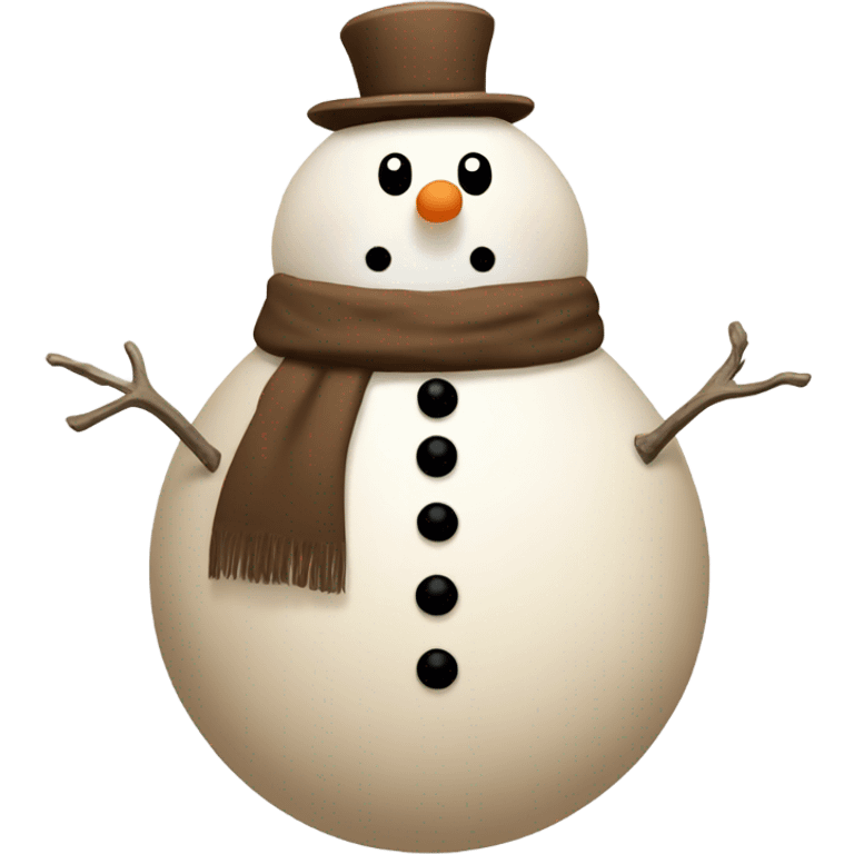 brown beige snowman emoji