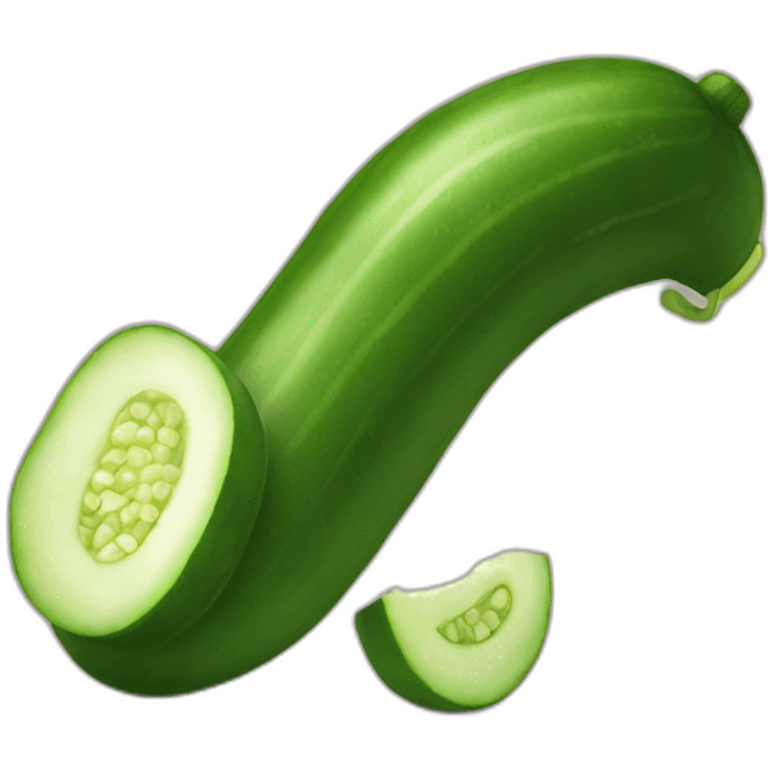 Mounth eat cuncumber emoji