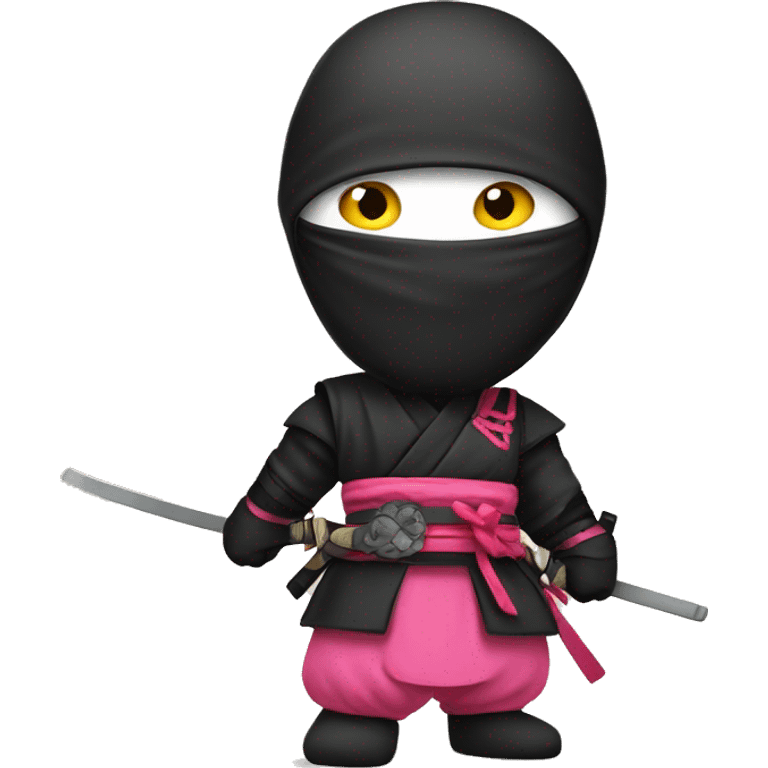 Hello kitty as a ninja emoji