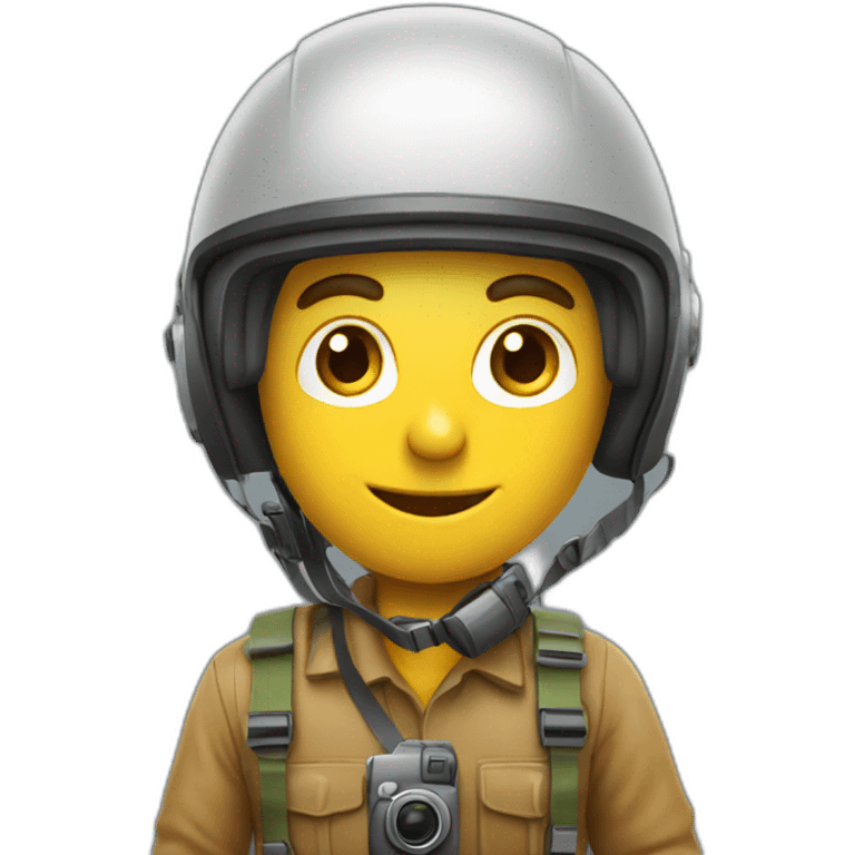 An Australian lad wearing a helmet with camera attached to it emoji