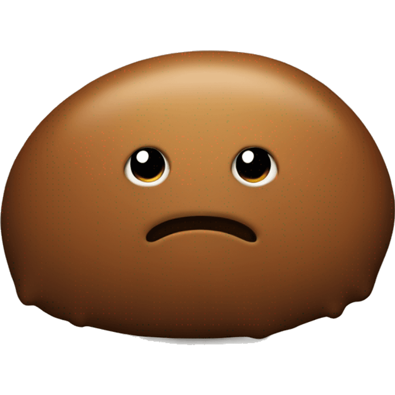 Large brown blob emoji