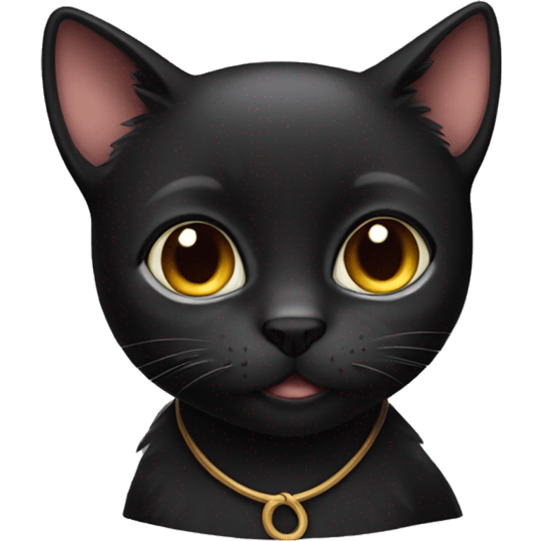 cute black cat emoji