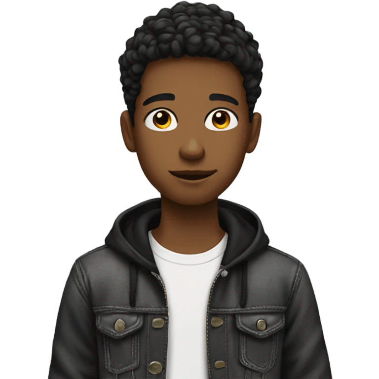 Teenager stylish boy emoji