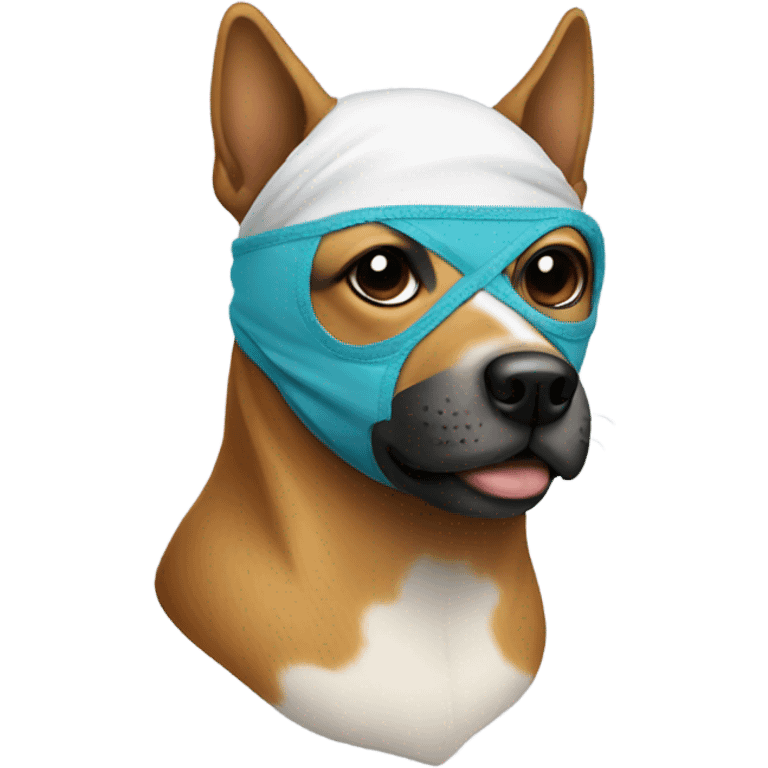 Dog with ski mask emoji