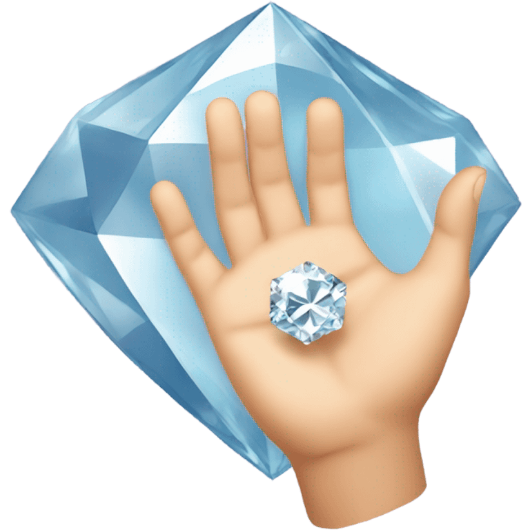 hand holding a diamond  emoji