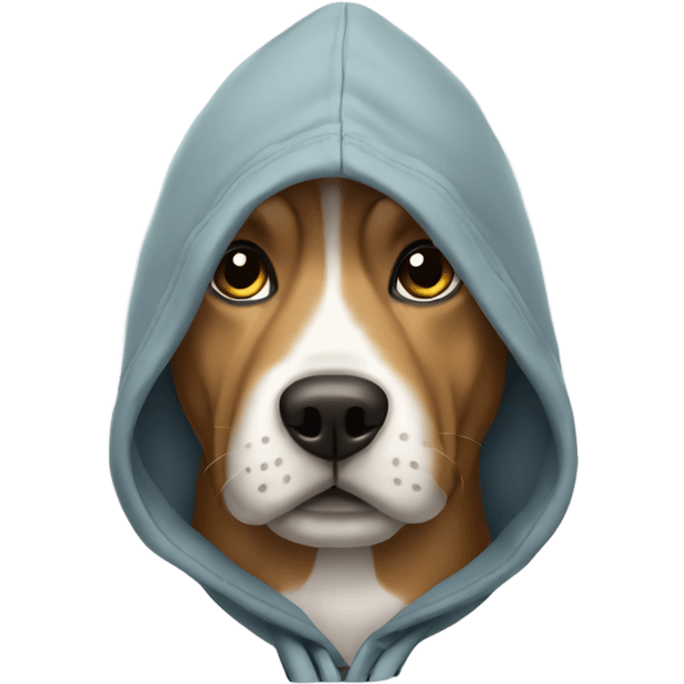 Dog wearing hoodie  emoji