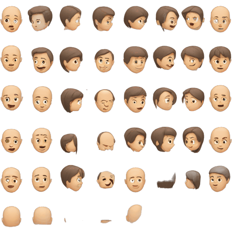 people with hair loss emoji