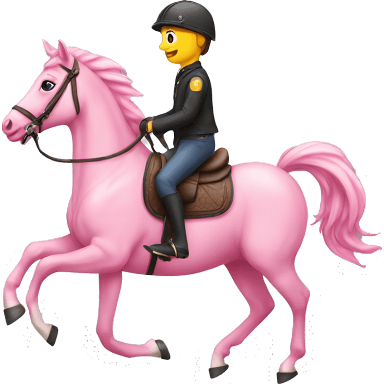 pink horse riding emoji