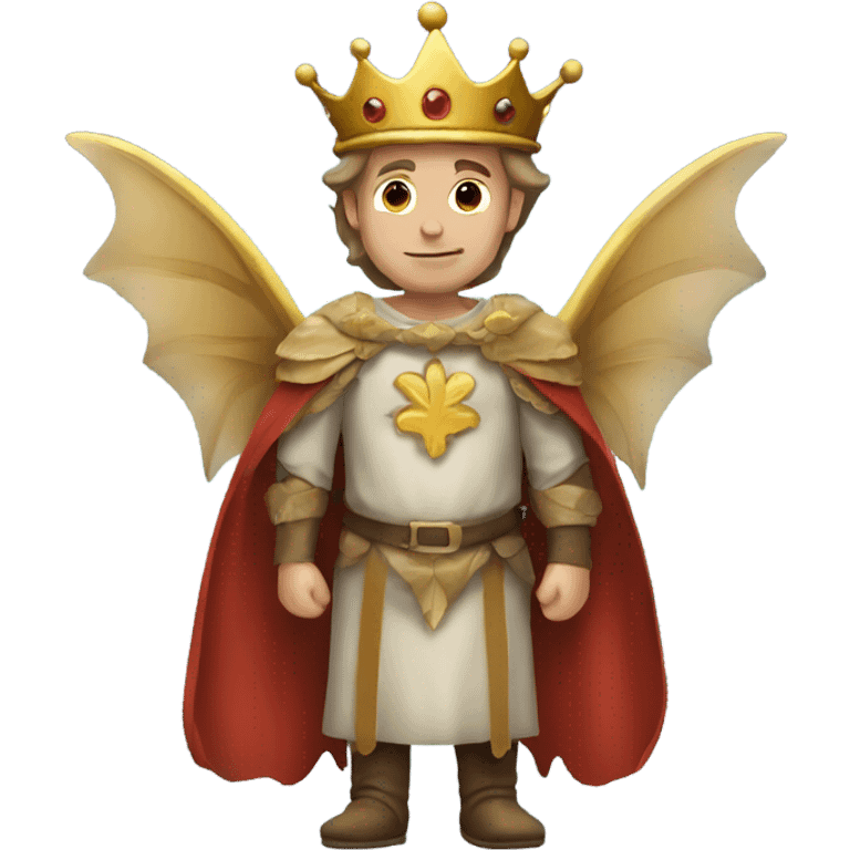 Medieval, fairy, king, crown, wings  emoji