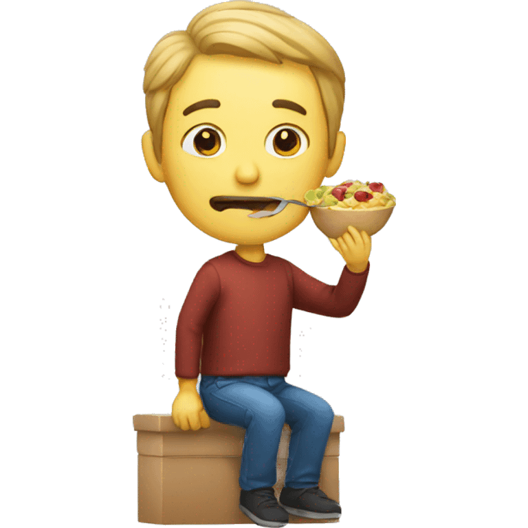 Man eating emoji