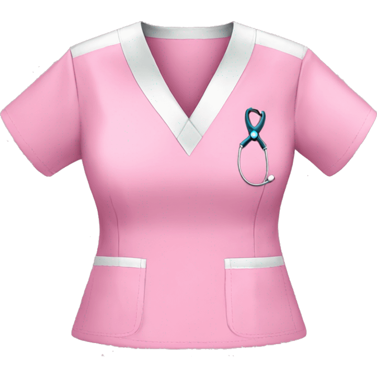 Pink nurse scrub top emoji