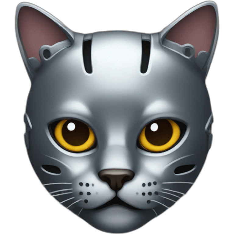 Cat with iron mask emoji