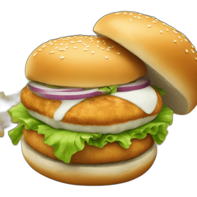 Fish burger emoji