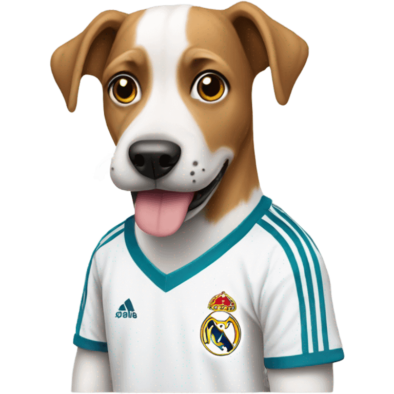 Dog in Real Madrid jersey  emoji