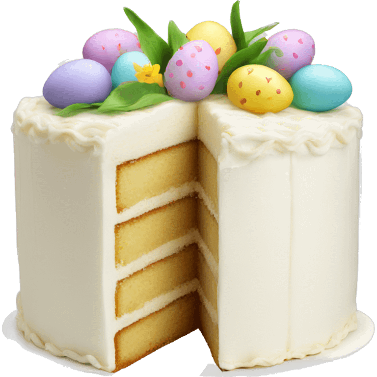 Easter white cake emoji