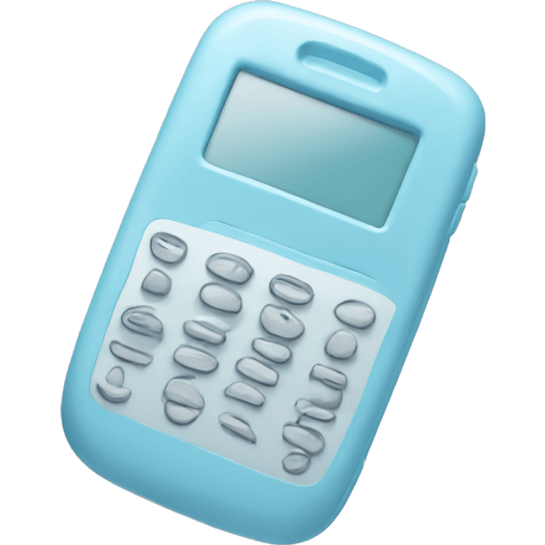 pastel blue mobile phone emoji