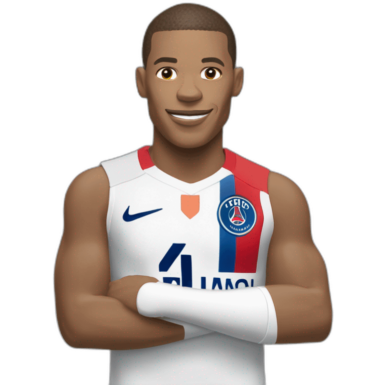 Mbappé sur une chèvre emoji