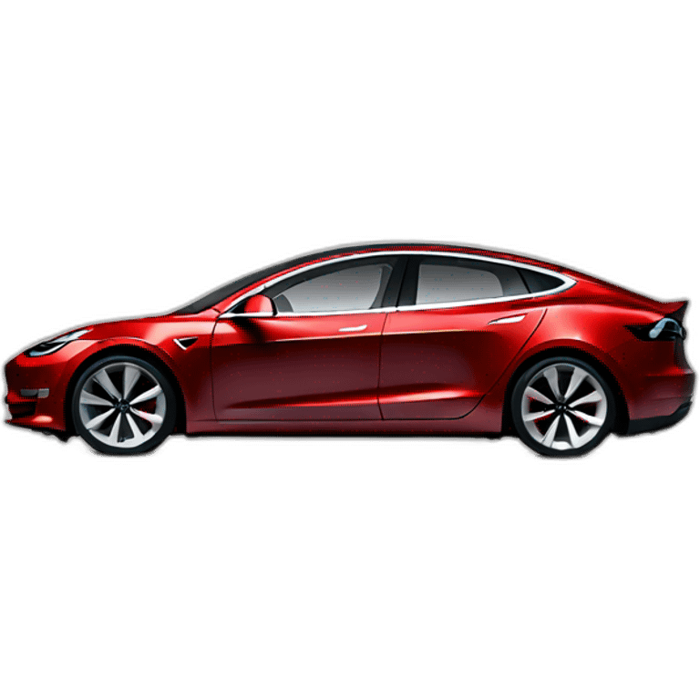 Sport Tesla 3 color red emoji