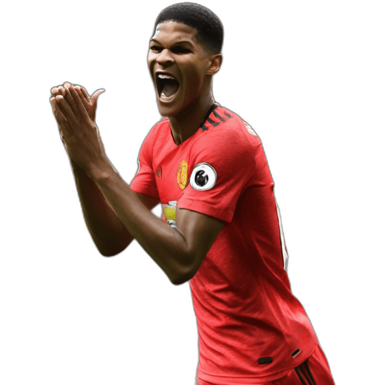 Marcus rashford celebration doigt sur la tête emoji