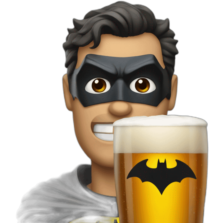 Batman drink beer emoji