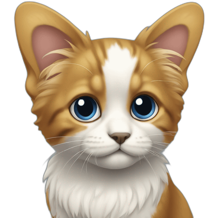 Chat avec papillon derrière tête emoji