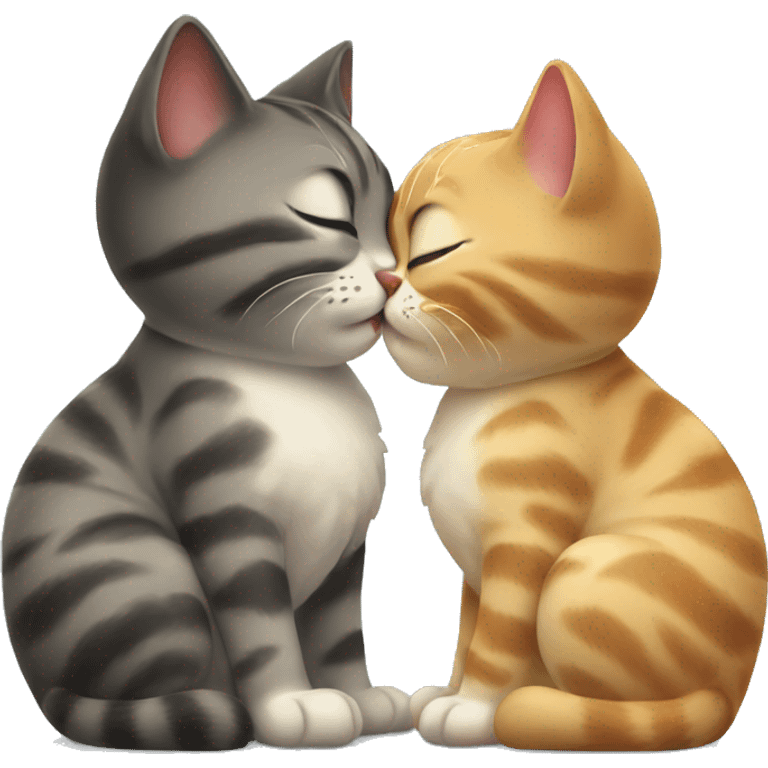 cats kissing emoji