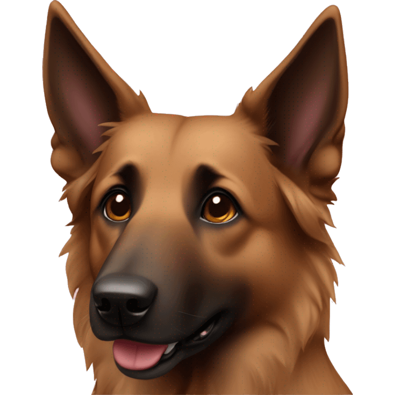 A female brown Belgian Shepherd Dog emoji