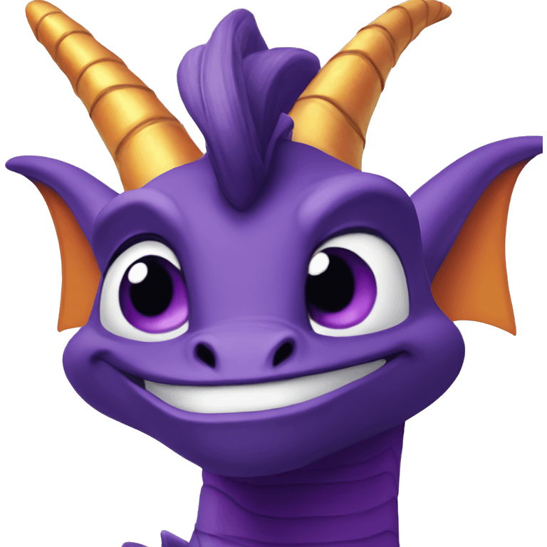 Spyro smirking  emoji