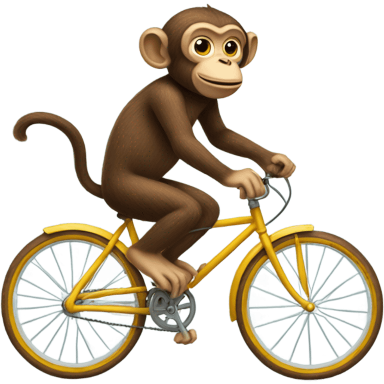 Monkey riding a bik  emoji